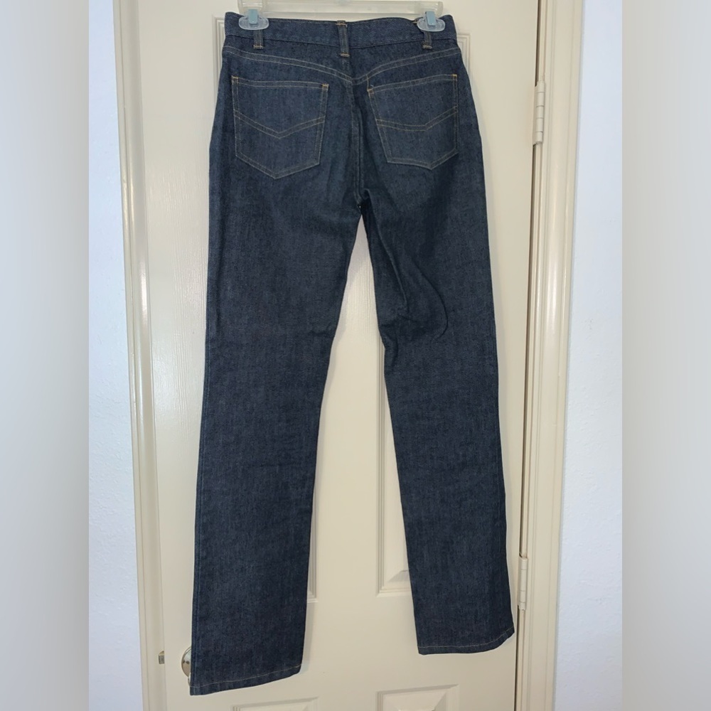 WOMENS BLUE ARMANI EXCHANGE RAW DENIM JEANS SIZE 2 WAIST 26 FALL SCHOOL - Picture 2 of 7